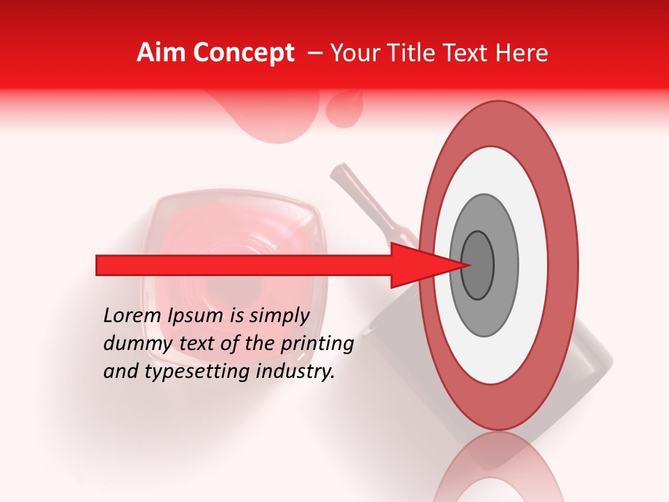 A Bottle Of Red Nail Polish With A Red Liquid Coming Out Of It PowerPoint Template