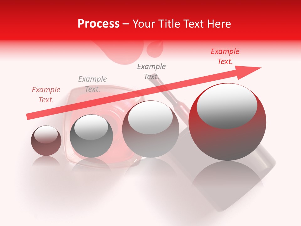 A Bottle Of Red Nail Polish With A Red Liquid Coming Out Of It PowerPoint Template