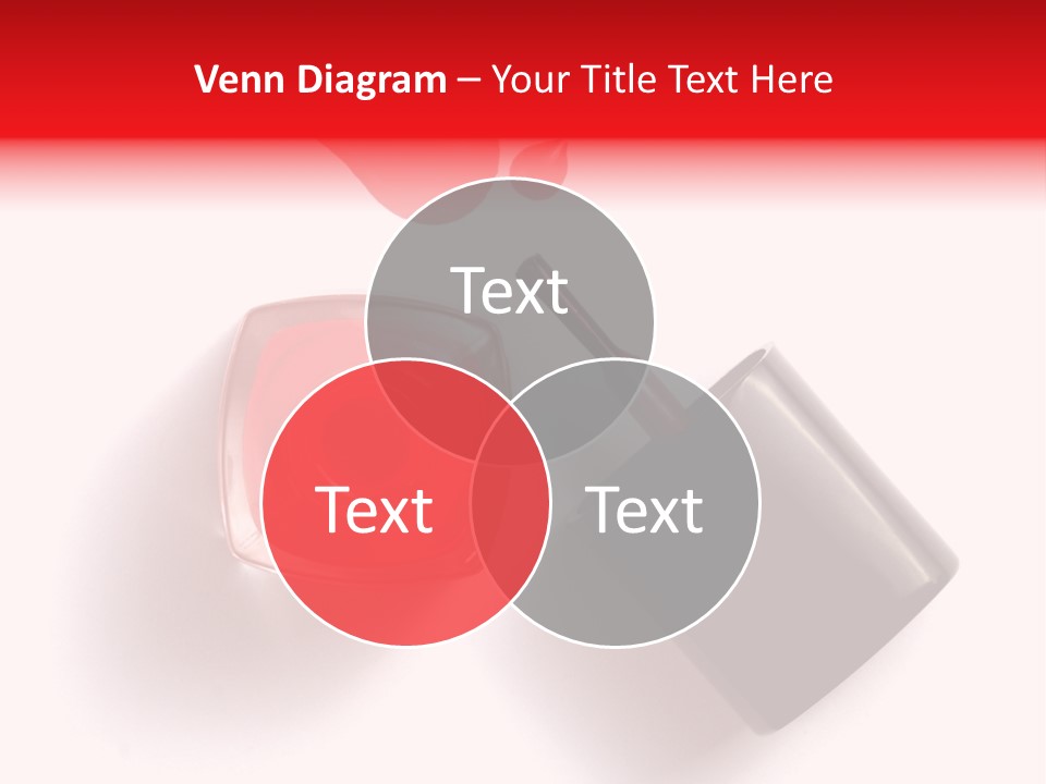 A Bottle Of Red Nail Polish With A Red Liquid Coming Out Of It PowerPoint Template