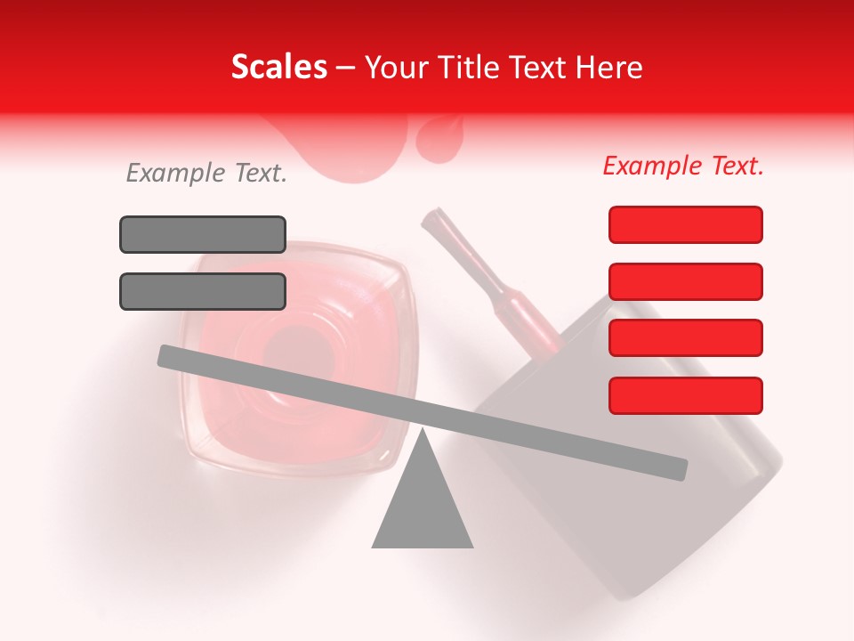 A Bottle Of Red Nail Polish With A Red Liquid Coming Out Of It PowerPoint Template