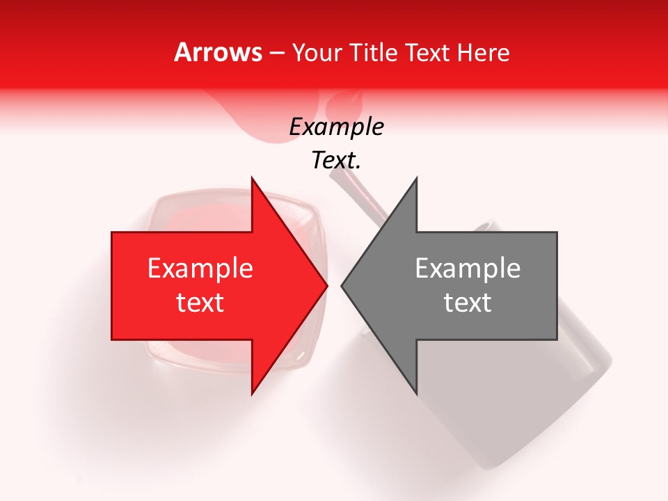 A Bottle Of Red Nail Polish With A Red Liquid Coming Out Of It PowerPoint Template