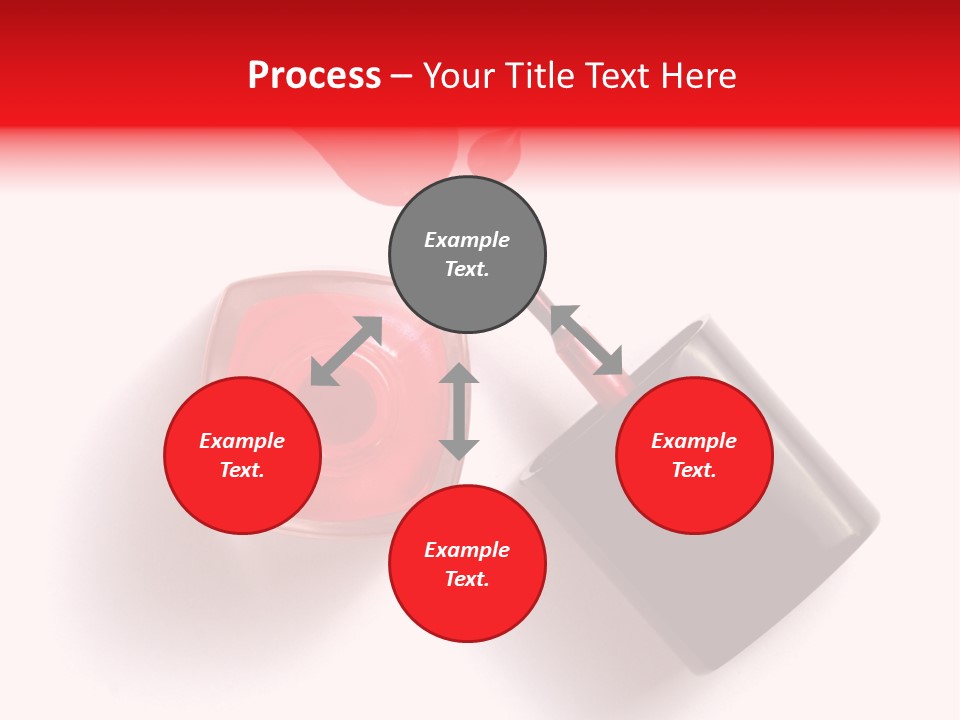 A Bottle Of Red Nail Polish With A Red Liquid Coming Out Of It PowerPoint Template