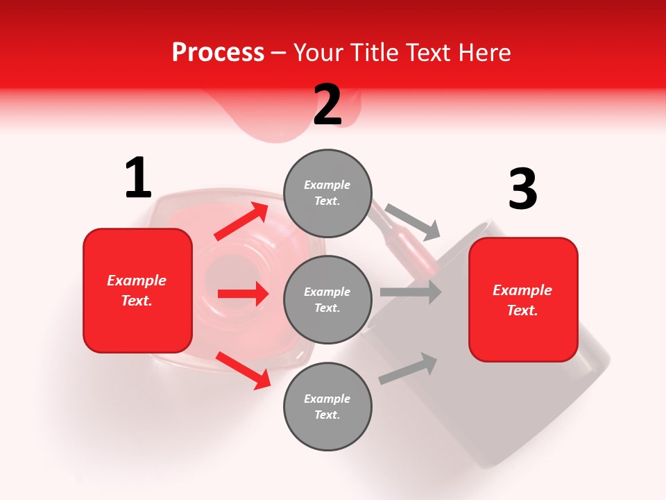 A Bottle Of Red Nail Polish With A Red Liquid Coming Out Of It PowerPoint Template