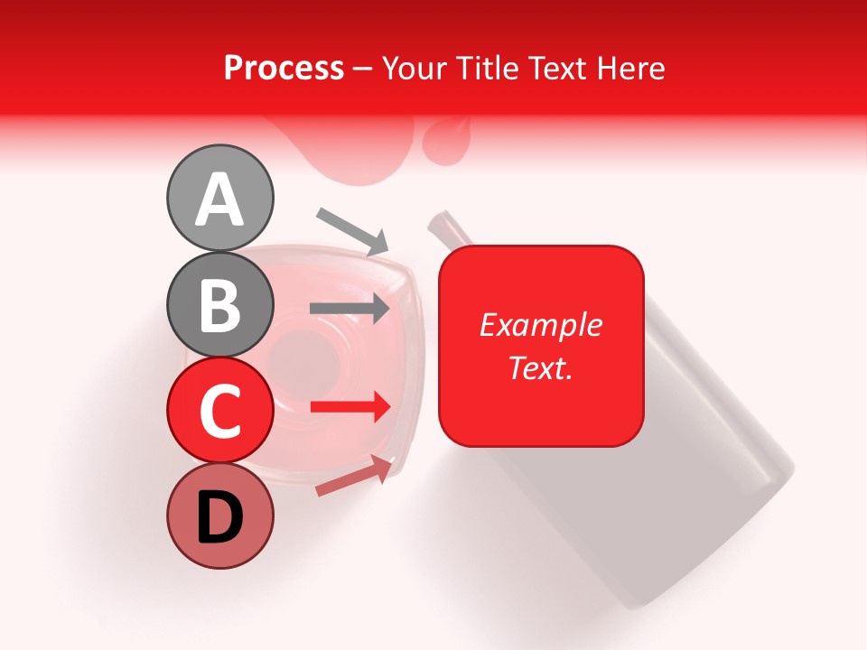 A Bottle Of Red Nail Polish With A Red Liquid Coming Out Of It PowerPoint Template