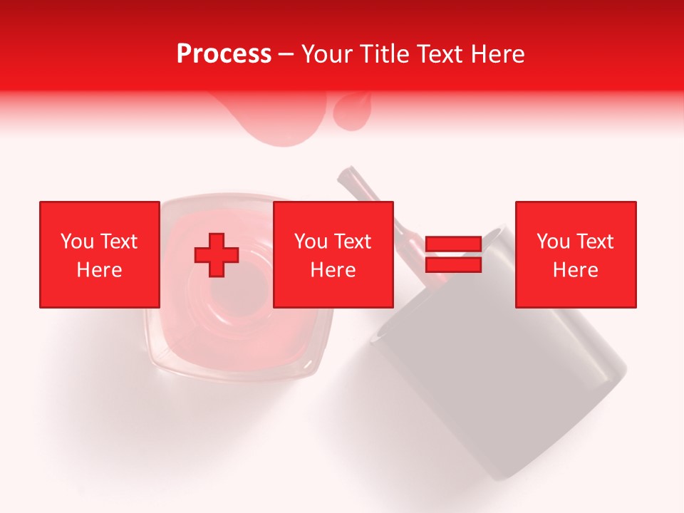 A Bottle Of Red Nail Polish With A Red Liquid Coming Out Of It PowerPoint Template