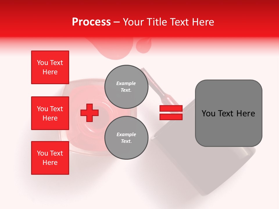 A Bottle Of Red Nail Polish With A Red Liquid Coming Out Of It PowerPoint Template