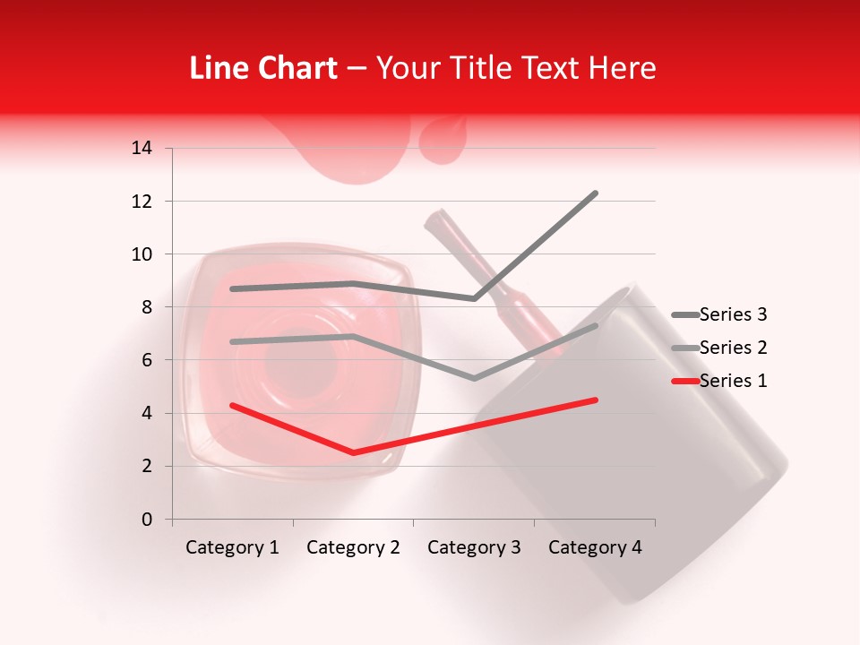 A Bottle Of Red Nail Polish With A Red Liquid Coming Out Of It PowerPoint Template
