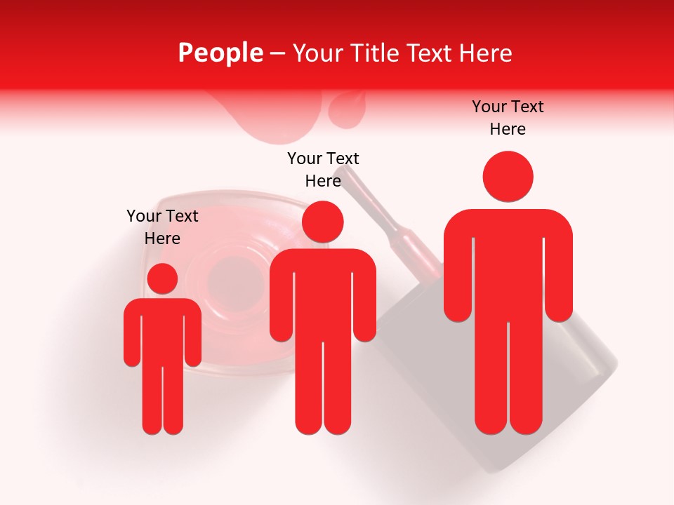 A Bottle Of Red Nail Polish With A Red Liquid Coming Out Of It PowerPoint Template