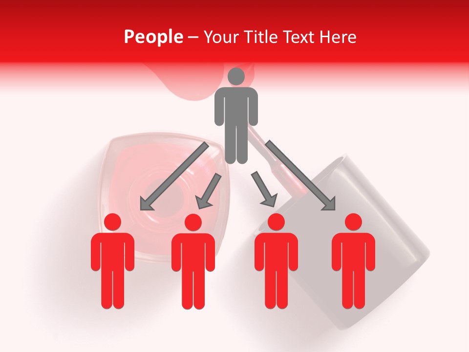 A Bottle Of Red Nail Polish With A Red Liquid Coming Out Of It PowerPoint Template