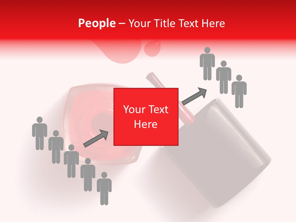 A Bottle Of Red Nail Polish With A Red Liquid Coming Out Of It PowerPoint Template