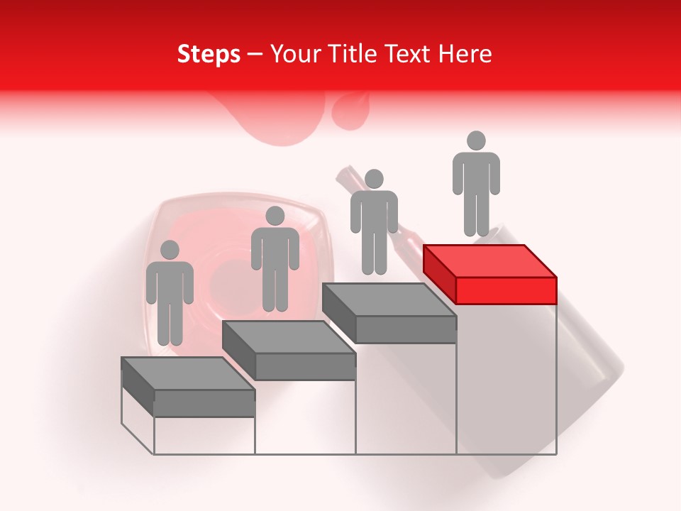A Bottle Of Red Nail Polish With A Red Liquid Coming Out Of It PowerPoint Template