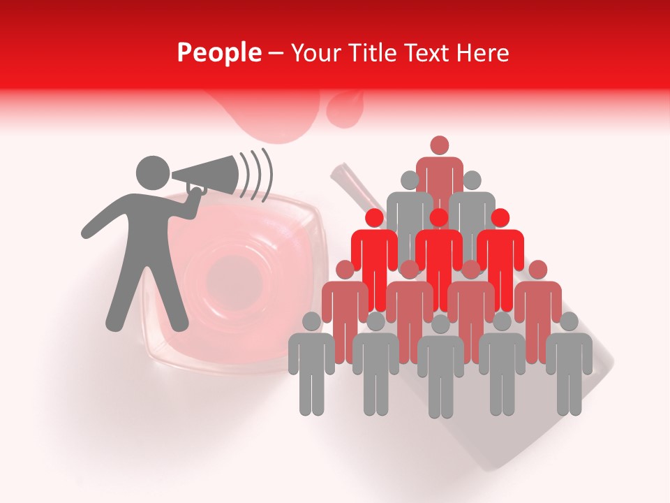 A Bottle Of Red Nail Polish With A Red Liquid Coming Out Of It PowerPoint Template