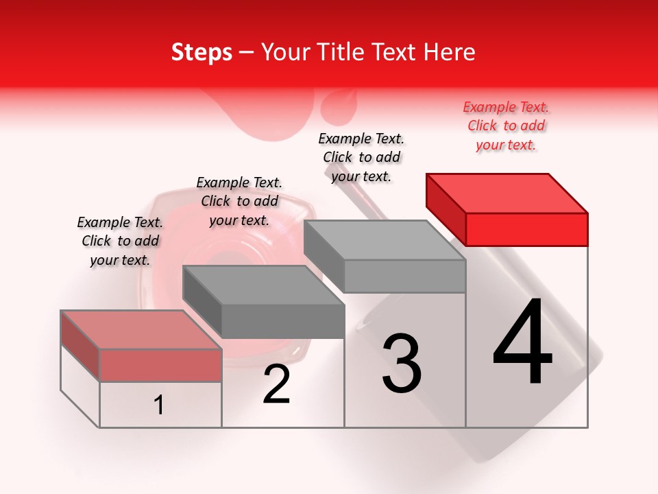 A Bottle Of Red Nail Polish With A Red Liquid Coming Out Of It PowerPoint Template