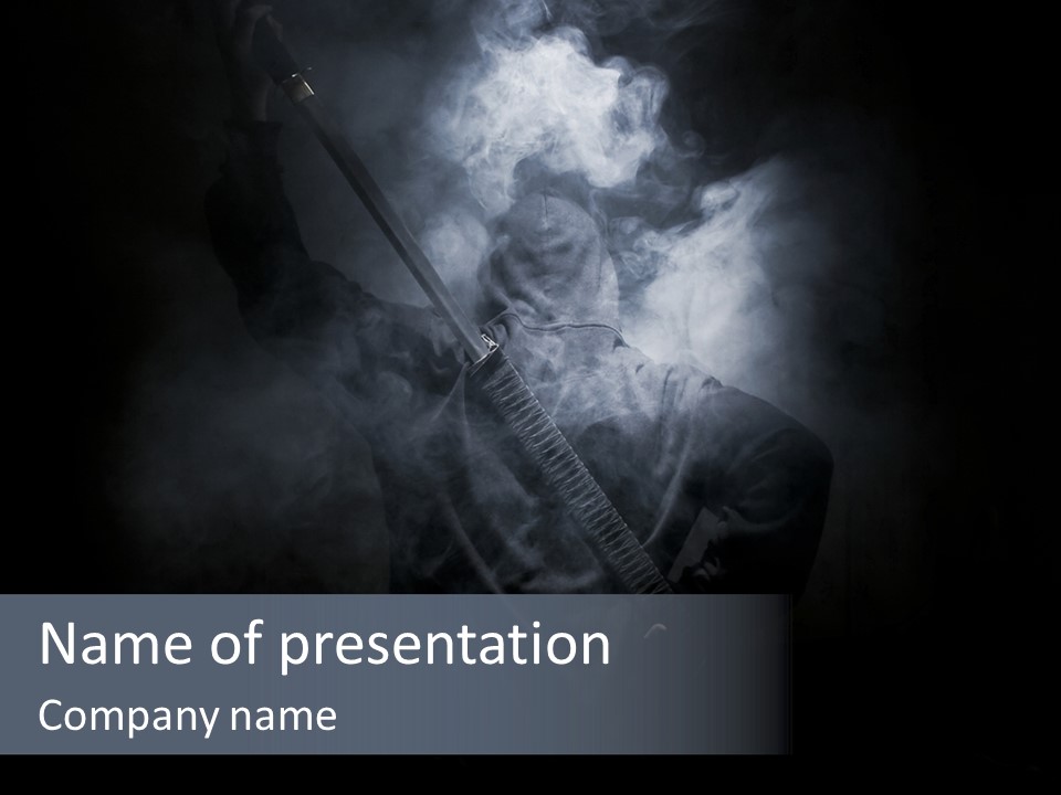 Sword Shadow Fantasy PowerPoint Template