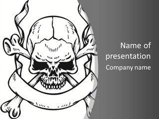 Crossbones Cross Vinylcutting PowerPoint Template