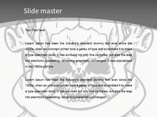 Crossbones Cross Vinylcutting PowerPoint Template