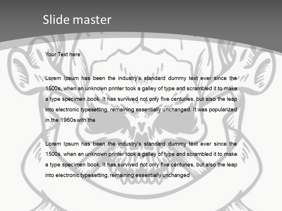 Crossbones Cross Vinylcutting PowerPoint Template