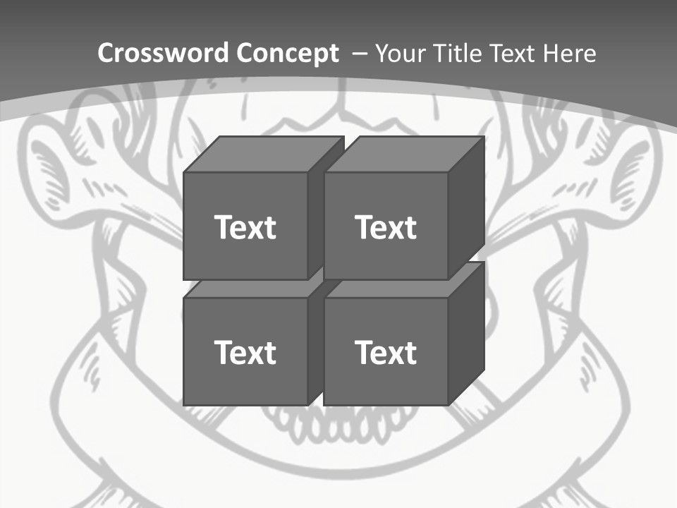 Crossbones Cross Vinylcutting PowerPoint Template