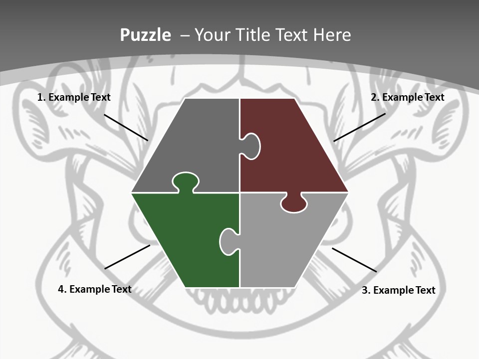 Crossbones Cross Vinylcutting PowerPoint Template