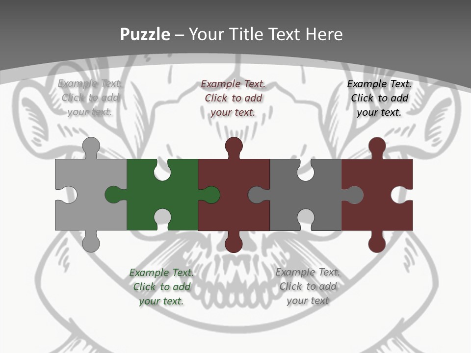 Crossbones Cross Vinylcutting PowerPoint Template