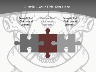 Crossbones Cross Vinylcutting PowerPoint Template