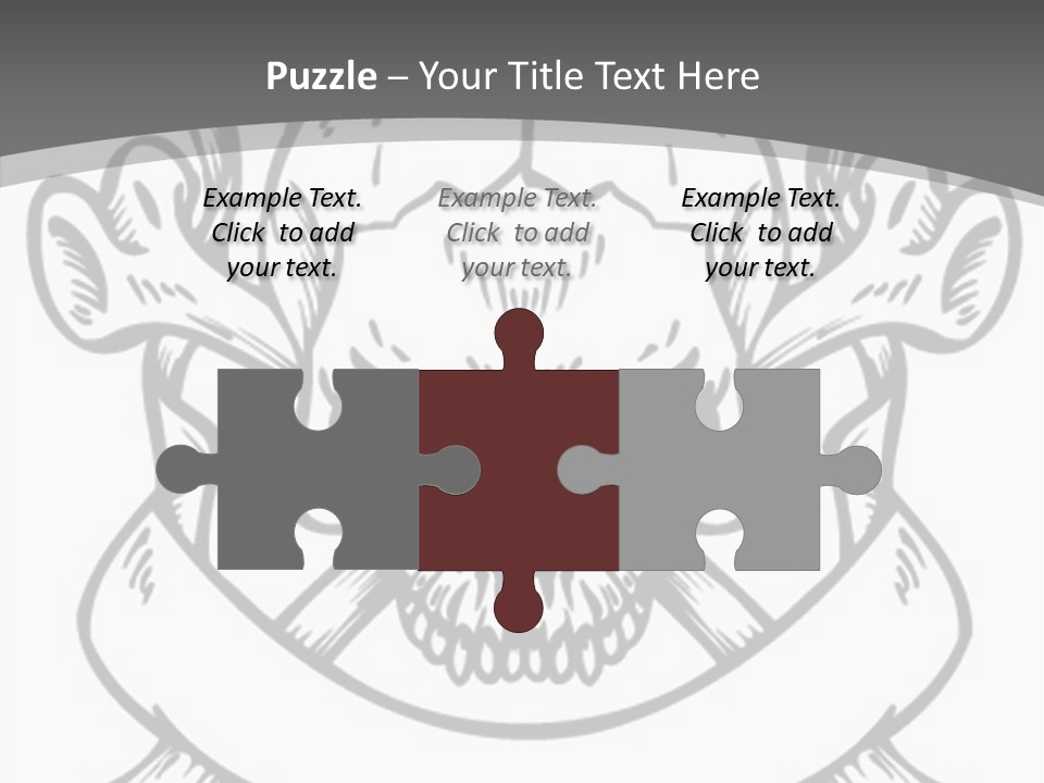 Crossbones Cross Vinylcutting PowerPoint Template