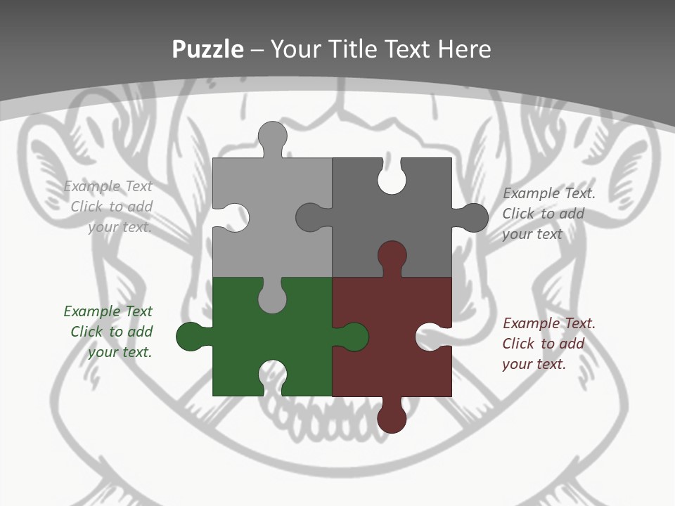 Crossbones Cross Vinylcutting PowerPoint Template