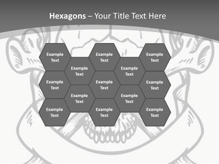 Crossbones Cross Vinylcutting PowerPoint Template