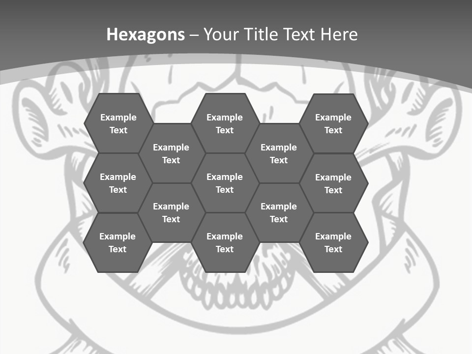 Crossbones Cross Vinylcutting PowerPoint Template