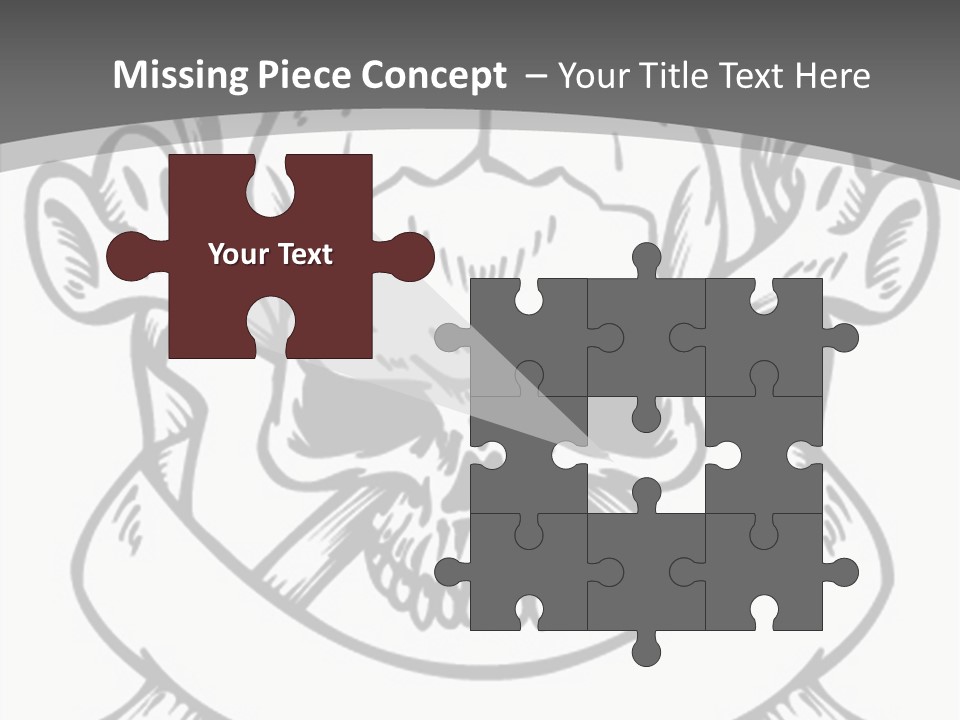 Crossbones Cross Vinylcutting PowerPoint Template