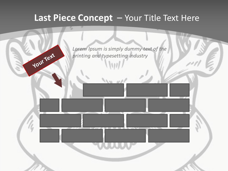 Crossbones Cross Vinylcutting PowerPoint Template