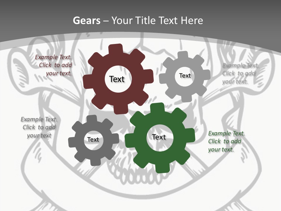 Crossbones Cross Vinylcutting PowerPoint Template