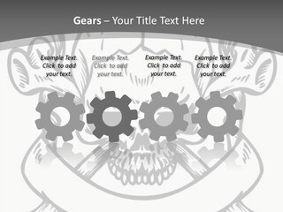 Crossbones Cross Vinylcutting PowerPoint Template