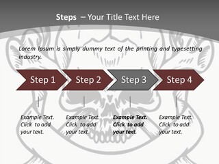 Crossbones Cross Vinylcutting PowerPoint Template