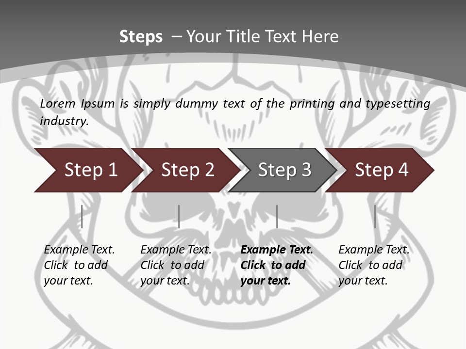 Crossbones Cross Vinylcutting PowerPoint Template