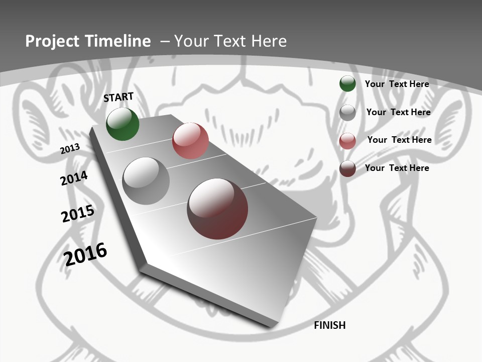 Crossbones Cross Vinylcutting PowerPoint Template