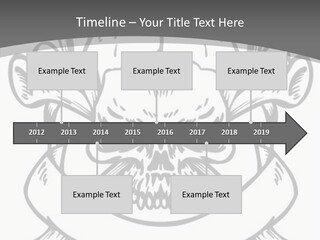 Crossbones Cross Vinylcutting PowerPoint Template