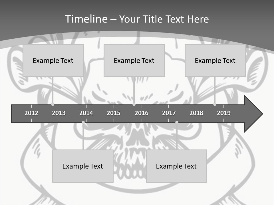 Crossbones Cross Vinylcutting PowerPoint Template