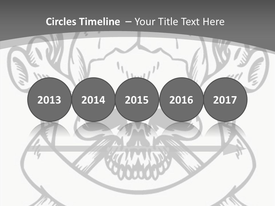 Crossbones Cross Vinylcutting PowerPoint Template