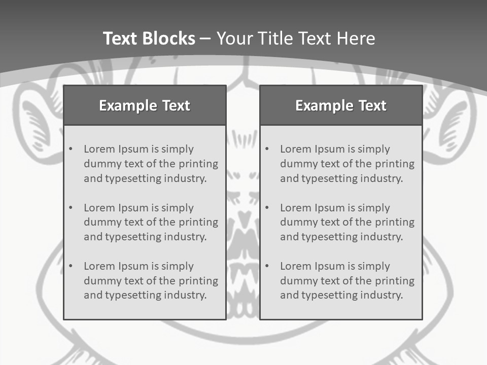 Crossbones Cross Vinylcutting PowerPoint Template