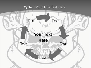 Crossbones Cross Vinylcutting PowerPoint Template