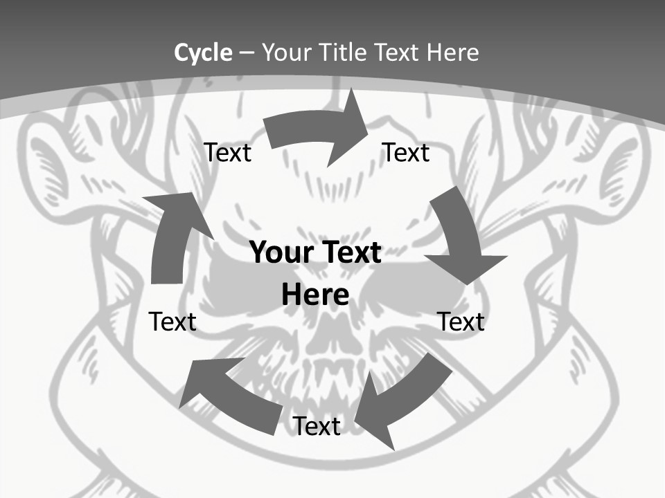 Crossbones Cross Vinylcutting PowerPoint Template