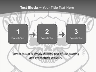 Crossbones Cross Vinylcutting PowerPoint Template