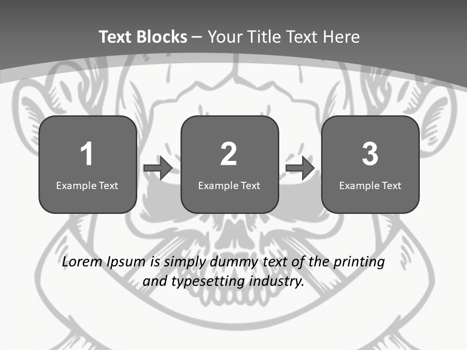 Crossbones Cross Vinylcutting PowerPoint Template