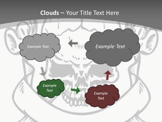 Crossbones Cross Vinylcutting PowerPoint Template