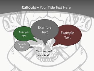 Crossbones Cross Vinylcutting PowerPoint Template