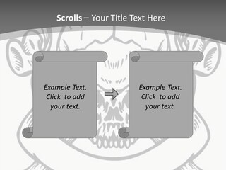 Crossbones Cross Vinylcutting PowerPoint Template