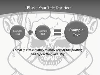 Crossbones Cross Vinylcutting PowerPoint Template