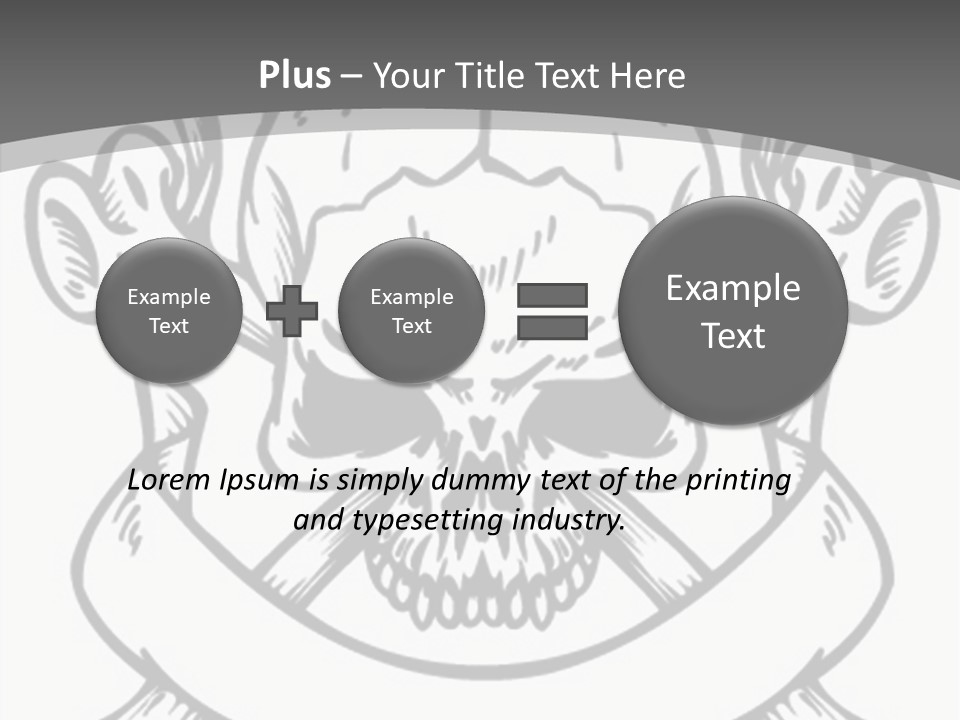 Crossbones Cross Vinylcutting PowerPoint Template