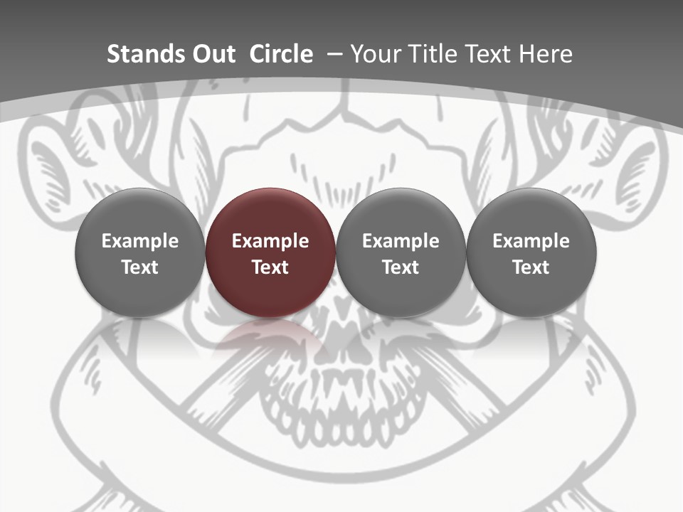 Crossbones Cross Vinylcutting PowerPoint Template